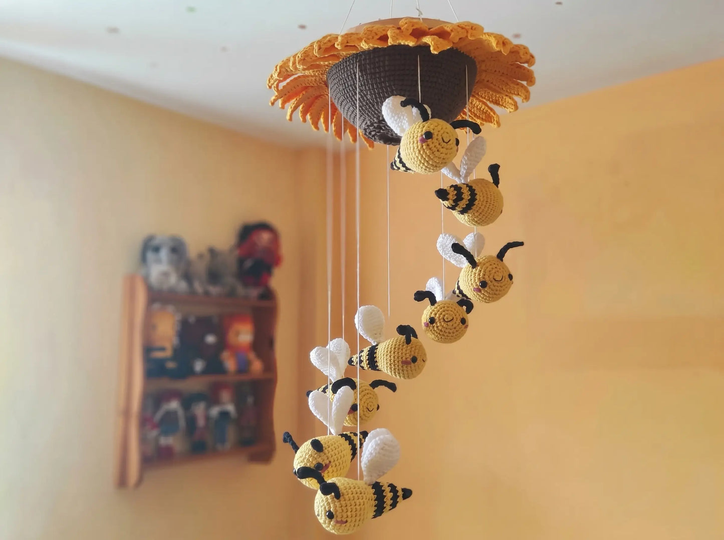 Bee Mobile Crochet Pattern: Step-by-Step Sunflower Nursery PDF