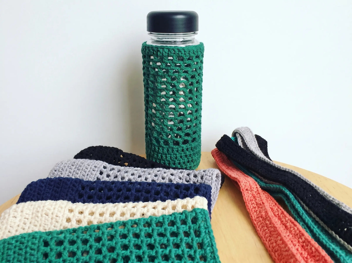 Bottle Holder with Phone Pocket Crochet Pattern: Step-by-Step PDF