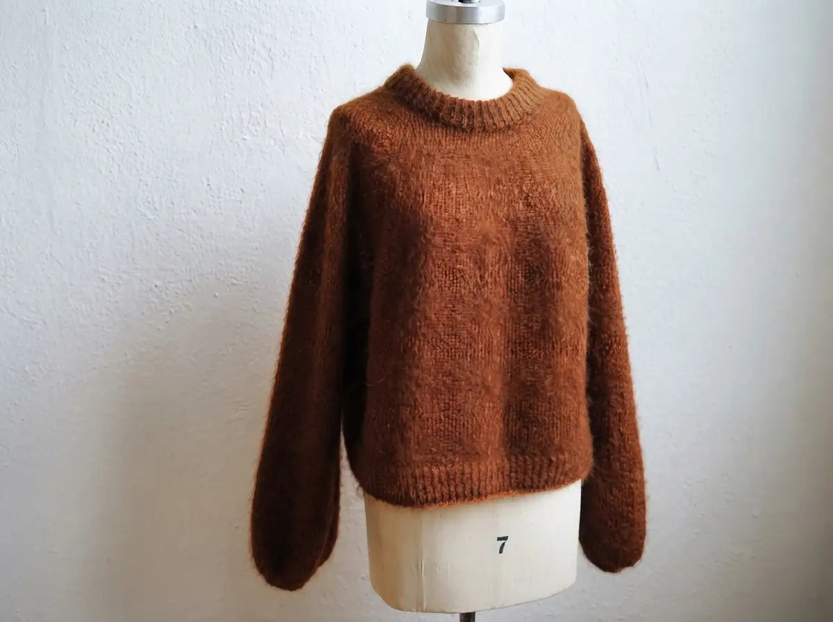 Chunky Mohair Sweater Knitting Pattern: Step-by-Step Pullover PDF