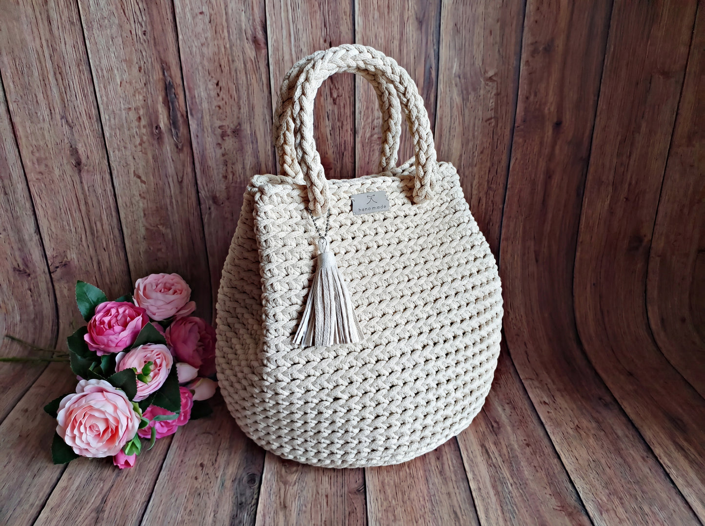 Dew Drop Handbag Crochet Pattern: Medium Size Step-by-Step PDF