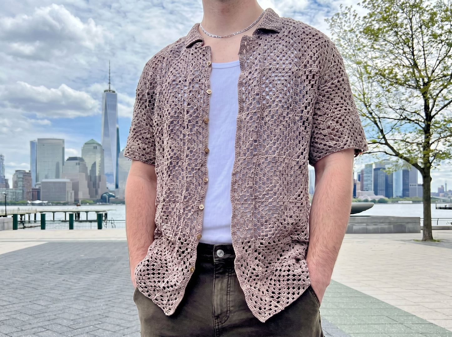 Positano Shirt Crochet Pattern: Step-by-Step Button-Down PDF