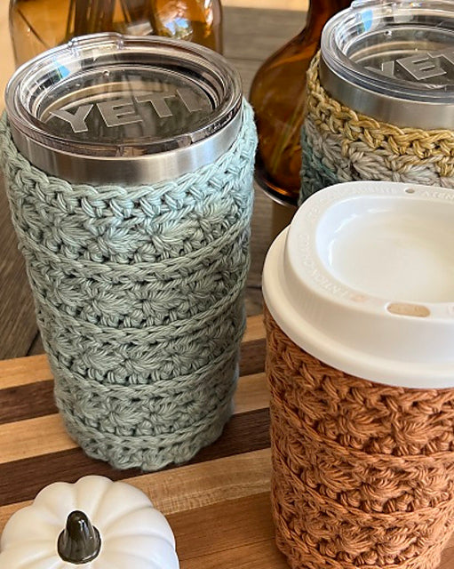 Mineral Creek Cup Cozy: Textured Boho Crochet Pattern