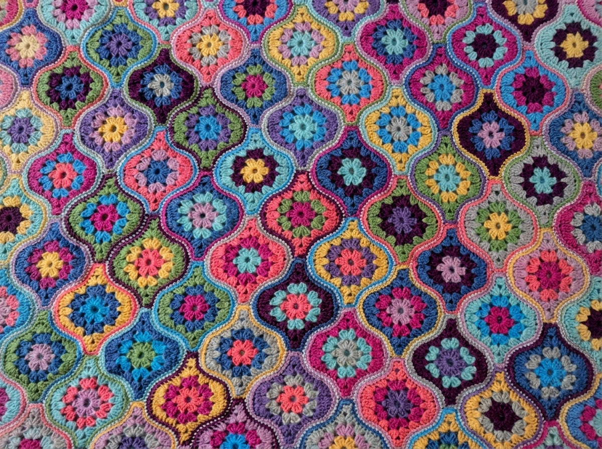 Mystical Lanterns Blanket Crochet Pattern: Step-by-Step Afghan PDF