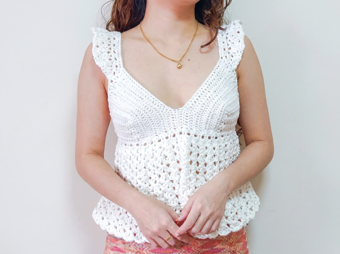 Peplum Top Crochet Pattern: Step-by-Step Ruffled Cami PDF
