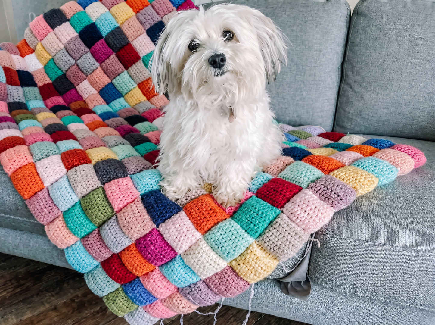 Puff Quilt Crochet Pattern: Step-by-Step Biscuit Blanket PDF