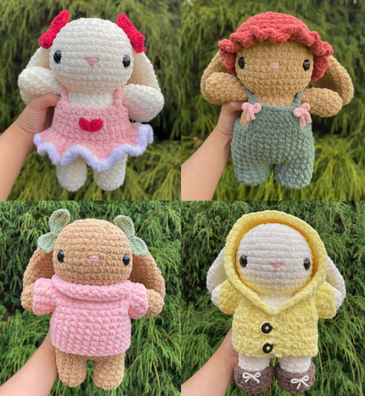 9 in 1 Cute Bunny Plushie – Crochet Amigurumi Patterns