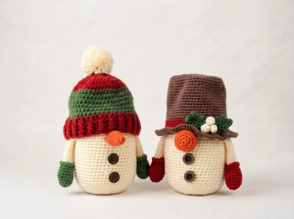 Snowman Gnome Crochet Pattern: Holiday Amigurumi PDF