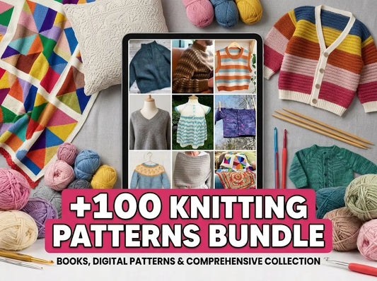 100+ Knitting Patterns Bundle: Step-by-Step PDF Masterclass