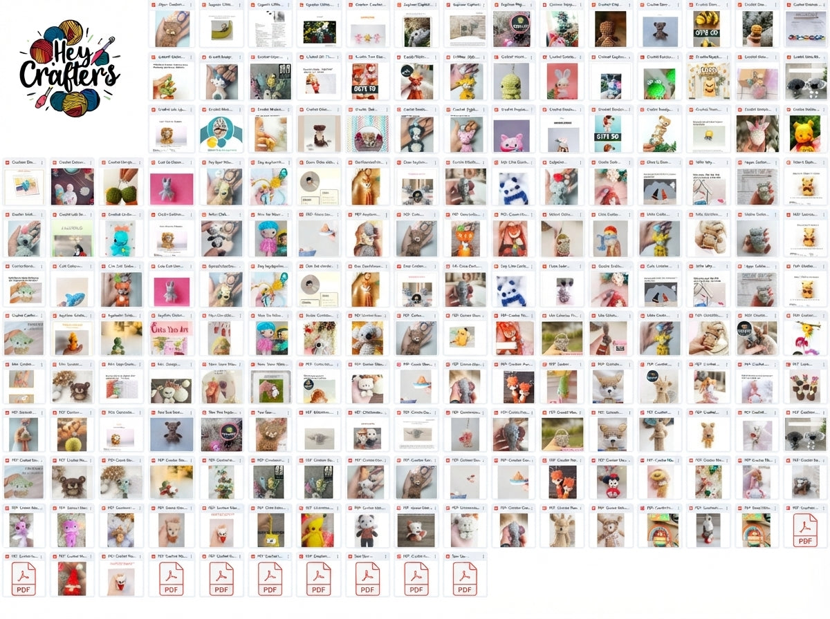 135+ Keychain Crochet Patterns Bundle: Step-by-Step PDF Masterclass