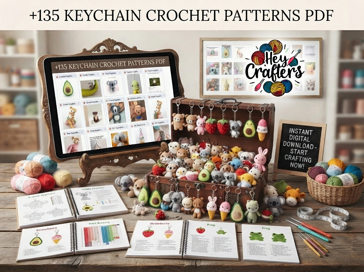 135+ Keychain Crochet Patterns Bundle: Step-by-Step PDF Masterclass