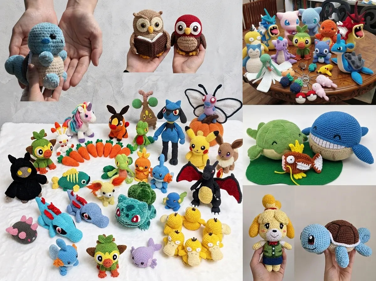 150+ Pokemon Crochet Pattern Bundle: Step-by-Step Amigurumi PDFs