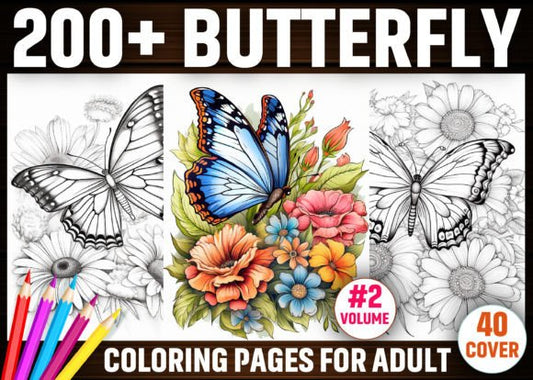 200+ Butterfly Coloring Pages for Adults