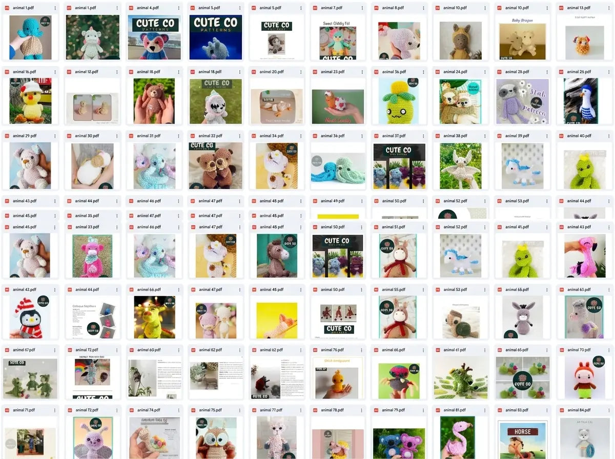 200 Animals Crochet Pattern Bundle: Step-by-Step PDF Masterclass