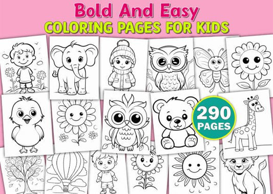 290 Bold and Easy Coloring Pages