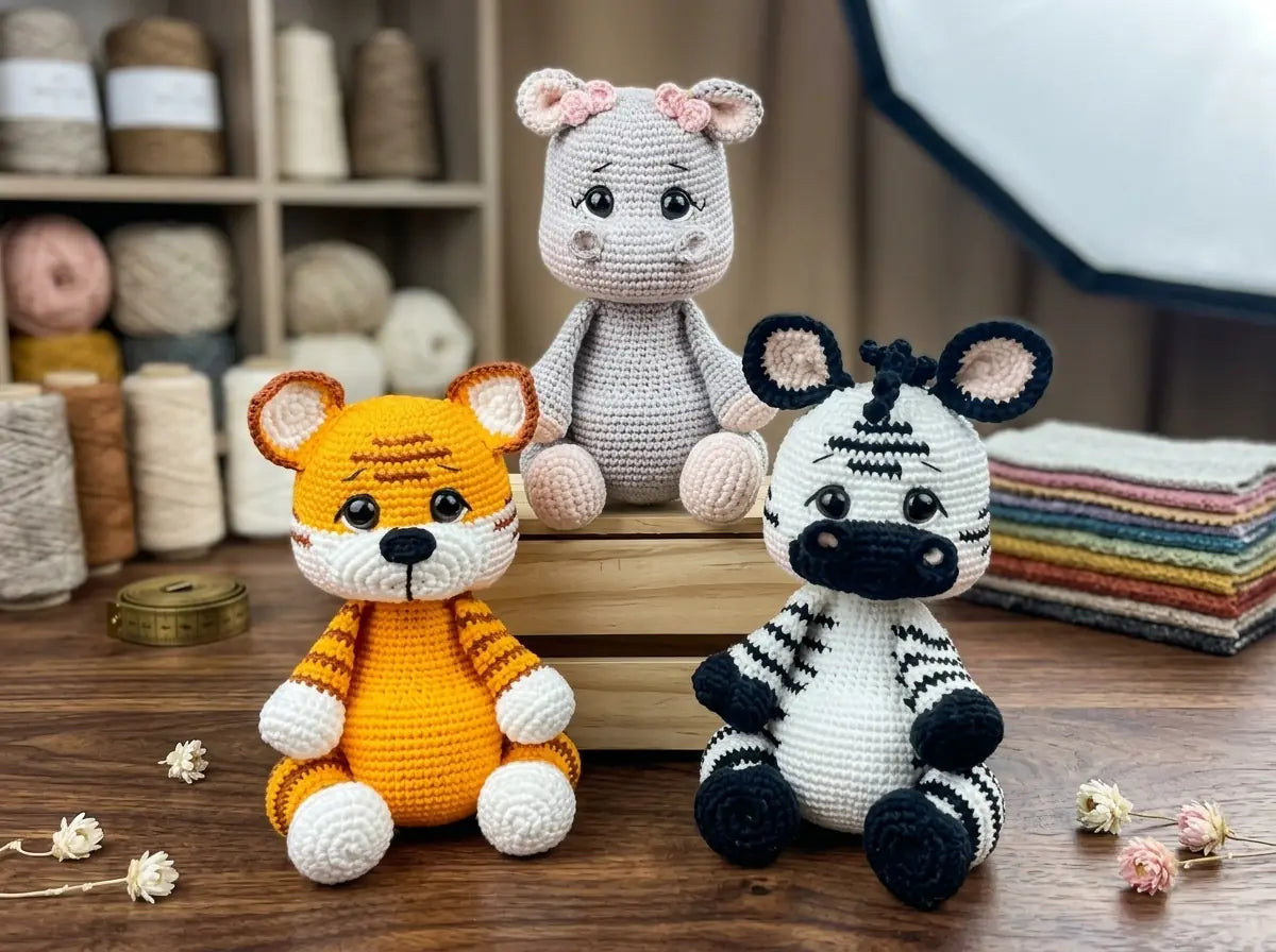 Amigurumi Zoo Crochet Patterns: 5+ Adorable Safari Animals (PDF)