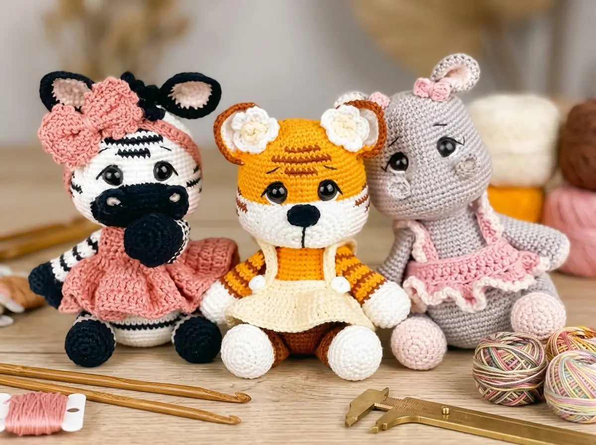 Amigurumi Zoo Crochet Patterns: 5+ Adorable Safari Animals (PDF)
