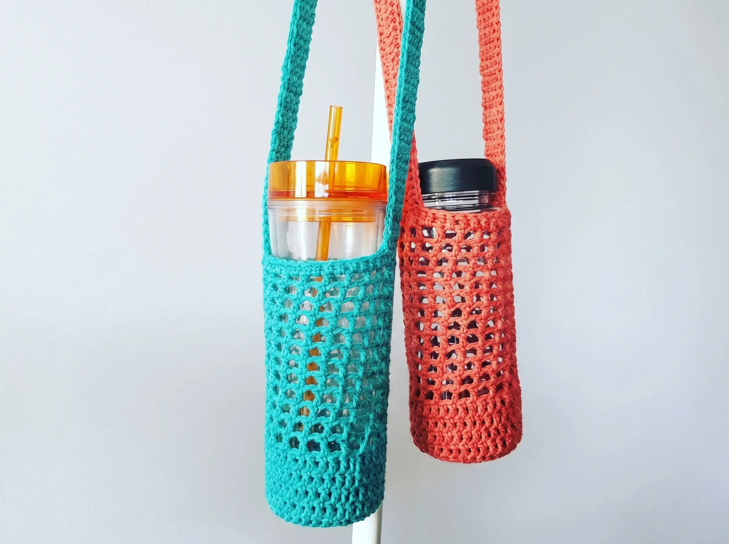 Bottle Holder with Phone Pocket Crochet Pattern: Step-by-Step PDF