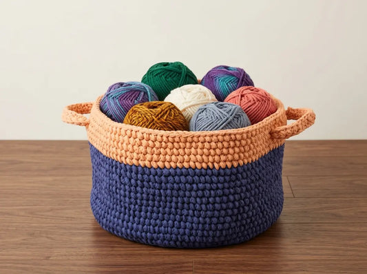 Dip Edge Basket Crochet Pattern: Step-by-Step Storage PDF