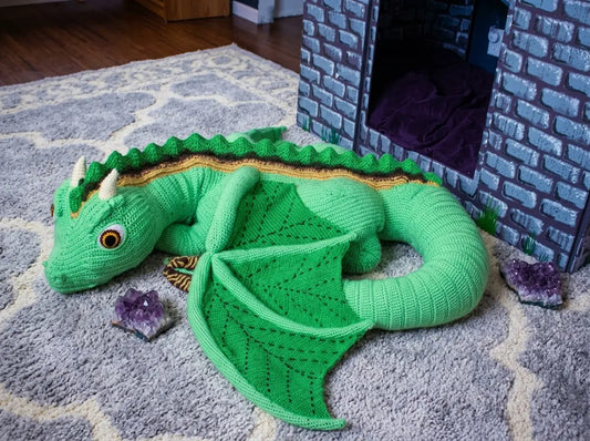 Forest Dragon Crochet Pattern: Step-by-Step Giant Amigurumi PDF