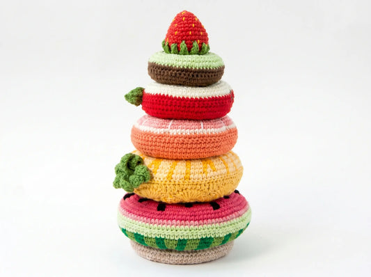 Fruit Stacking Toy Crochet Pattern: Step-by-Step Toddler PDF