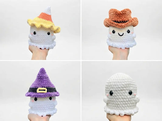 Ghosts Trio Crochet Pattern: Step-by-Step Amigurumi PDF