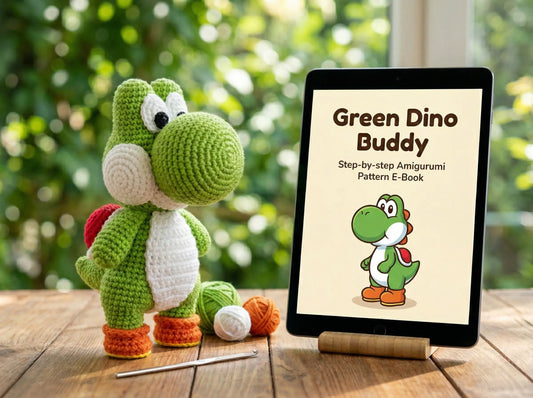 Green Dino Character Crochet Pattern: Step-by-Step PDF