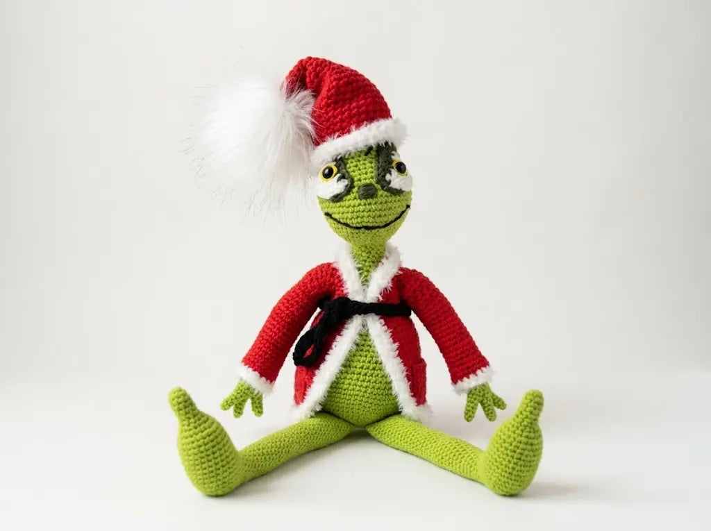 Grinch Crochet Pattern: Amigurumi Santa Doll PDF Guide