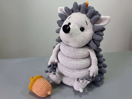 Hedgehog Crochet Pattern: Step-by-Step Stacking Toy PDF