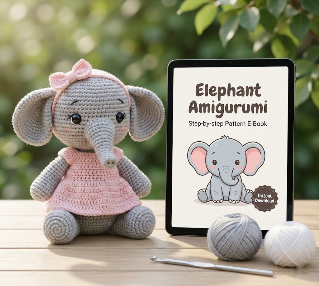 Little Elephant Crochet Pattern: #1 Adorable Baby Gift (PDF)