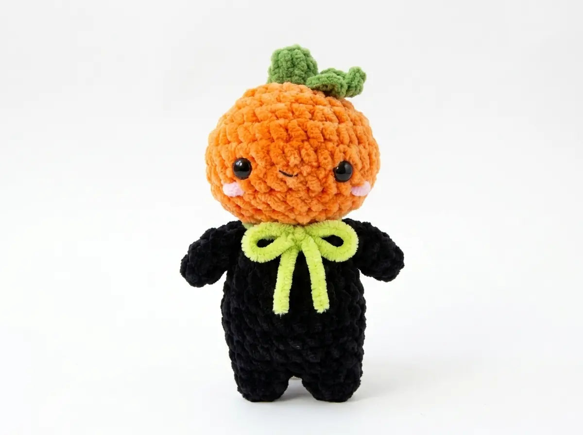 Mini Pumpkin Man Amigurumi Pattern: Step-by-Step Crochet PDF