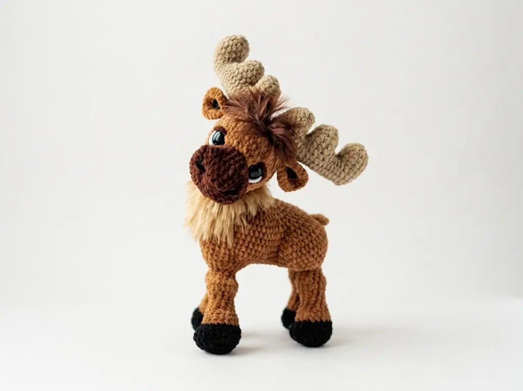 Moose Reindeer Crochet Pattern: Step-by-Step Amigurumi PDF