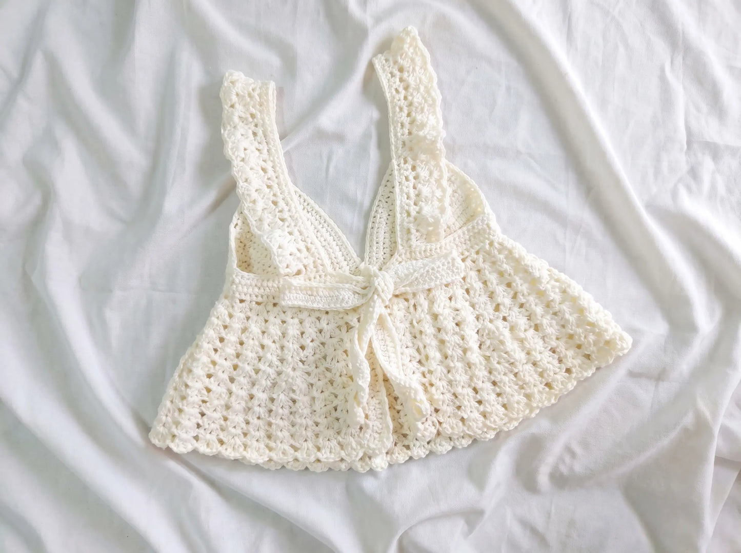 Peplum Top Crochet Pattern: Step-by-Step Ruffled Cami PDF