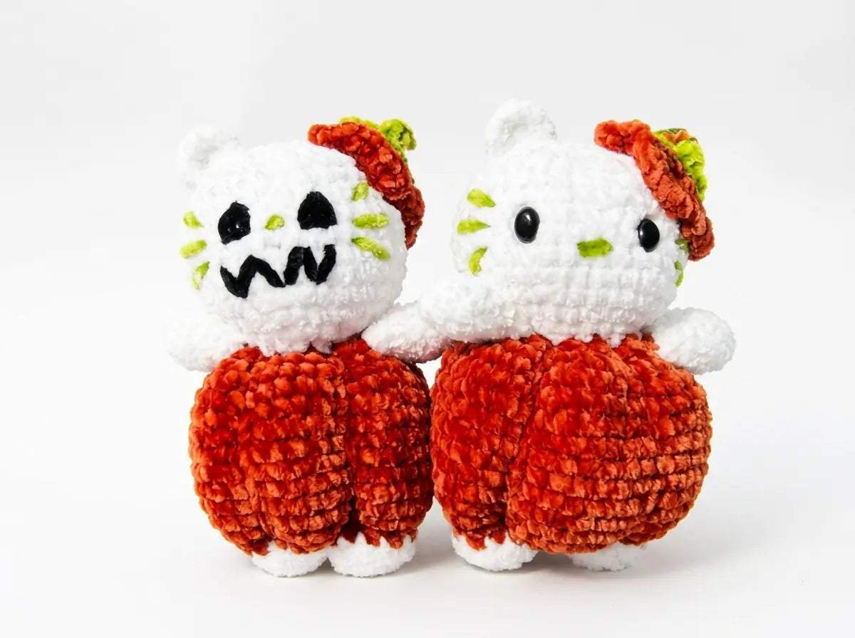 Plush Pumpkin Kitten Amigurumi Pattern: Step-by-Step PDF