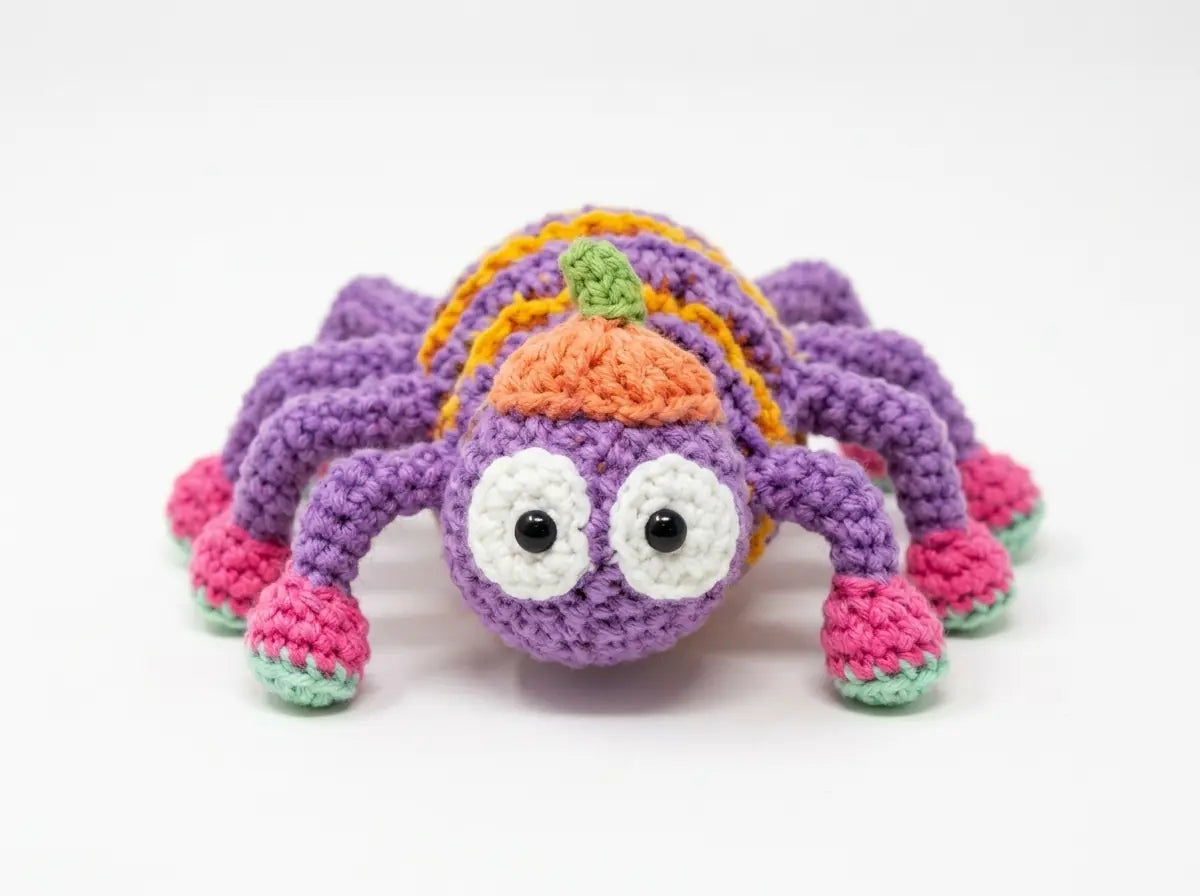 Pumpkin Spider Crochet Pattern: Step-by-Step Amigurumi PDF