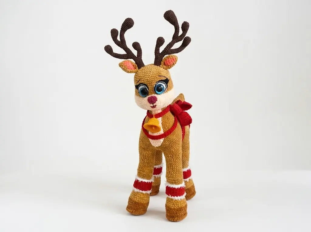 Reindeer Crochet Pattern: Standing Holiday Amigurumi PDF