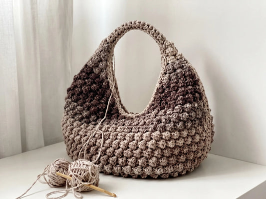 Ronda Bag Crochet Pattern: Step-by-Step Bobble Tote PDF