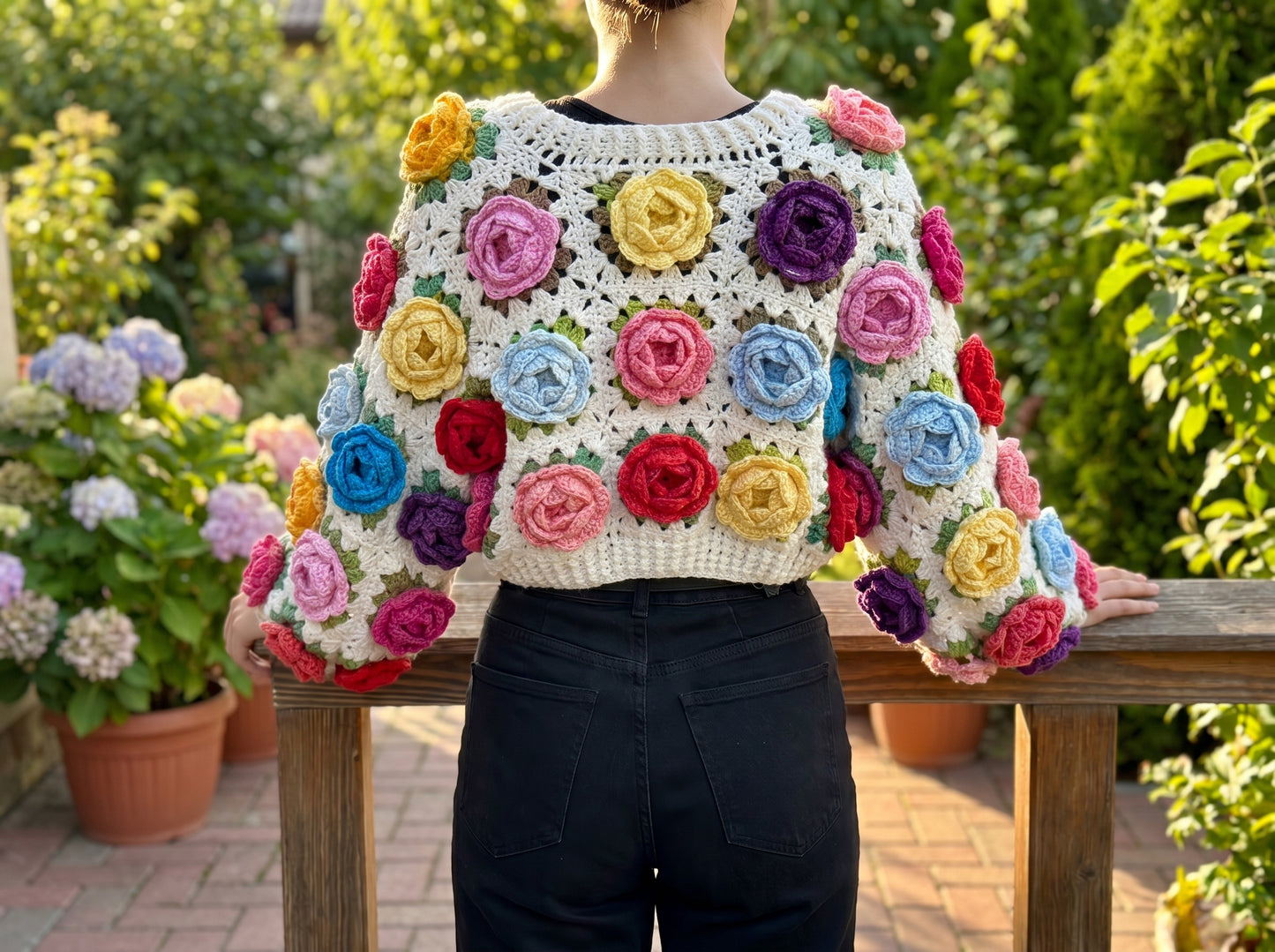 Rose Garden Jacket Crochet Pattern: Step-by-Step Floral PDF