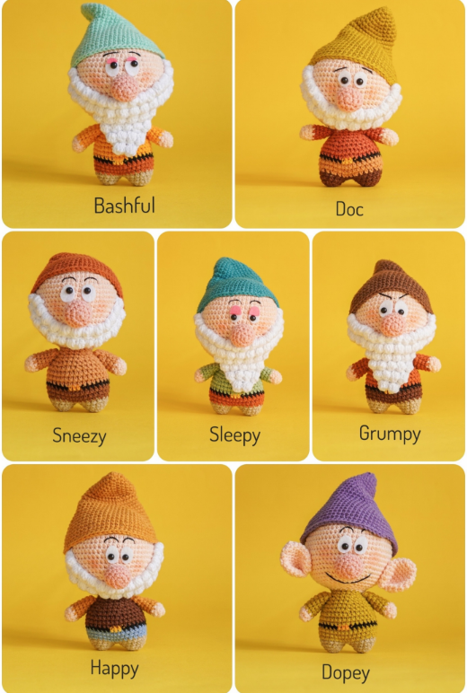 Seven Dwarfs – Crochet Amigurumi Patterns 🧙