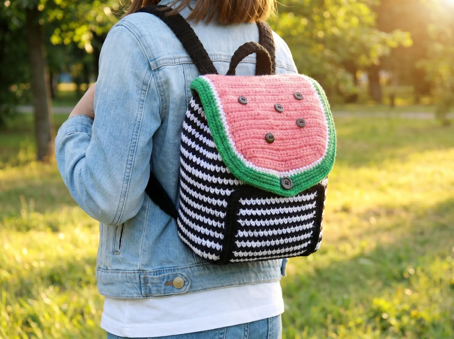 Watermelon Backpack Crochet Pattern: Step-by-Step Rucksack PDF
