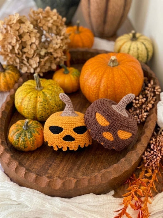 Pumpkin Halloween Crochet Pattern: Spooky Jack-O'-Lantern PDF