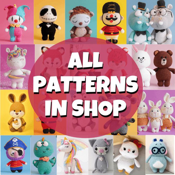 ⏰ Last day : 500 Amigurumi PDF patterns + Crochet Guide ebook - HeyCrafters Digital Download